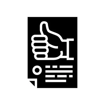 Positive feedback glyph icon vector illustration Illustrazione stock
