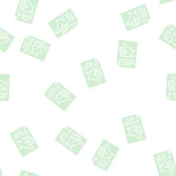 Positive feedback glyph seamless pattern Stock Illustration