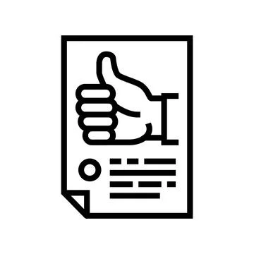 Positive feedback line icon vector illustration Illustrazione stock