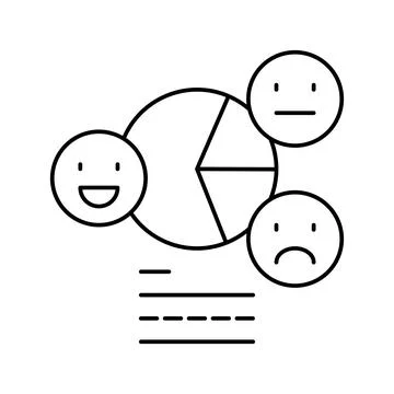 Positive feedback line icon vector illustration Illustrazione stock