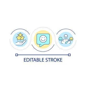 Positive feedback loop concept icon Stock Illustration