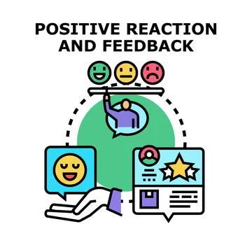 Positive feedback loop with customer satisfaction ratings Ilustração Stock
