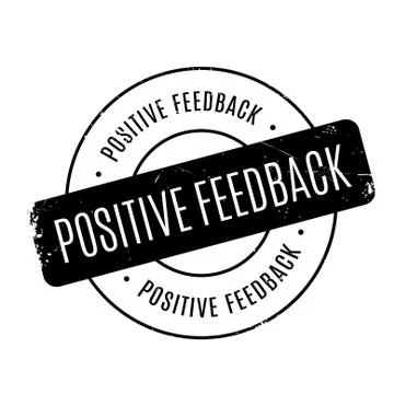 Positive Feedback rubber stamp Illustration