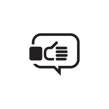 Positive feedback vector logo design template Illustrazione stock
