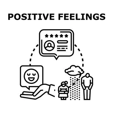 Positive feelings feedback evaluation concept Stock Illustration