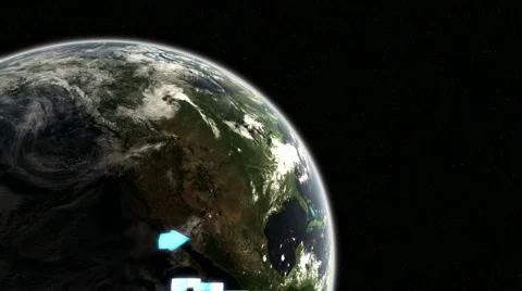 Positive graph with the Sun rising over the Earth  Video stock 982983