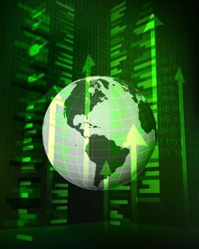 Positive growth data in american countries vector illustration Stock Illustration