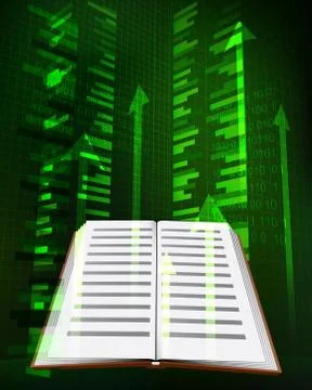 Positive growth data with high knowledge vector illustration Stock Illustration