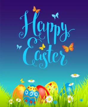 Positive happy easter background Stock Illustration