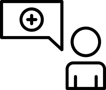 Positive Line Icon Design Stock Illustration