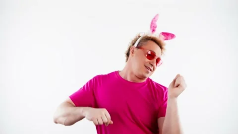 Positive man dancing having fun Stock Footage 238678227