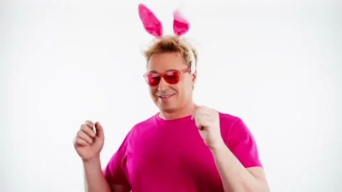 Positive man dancing having fun Video stock 238678249