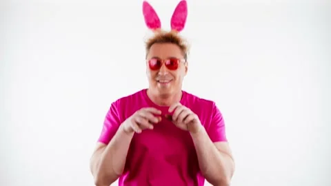 Positive man dancing having fun Video stock 238678272