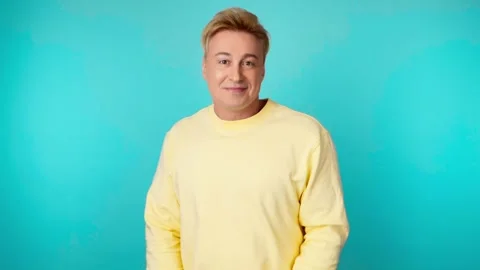 Positive man dancing having fun rhythm to music, enjoying life, entertainment. C Stock-Footage 260315503