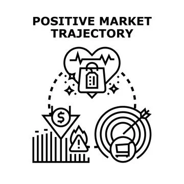 Positive market trajectory with consumer purchasing power Illustrazione stock