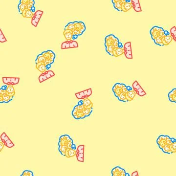 Positive mindset success life vector seamless pattern Stock Illustration
