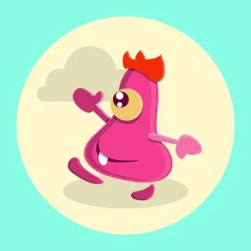 Positive mood vector character Stock Illustration