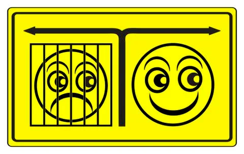 Positive or Negative Thinking Illustrazione stock