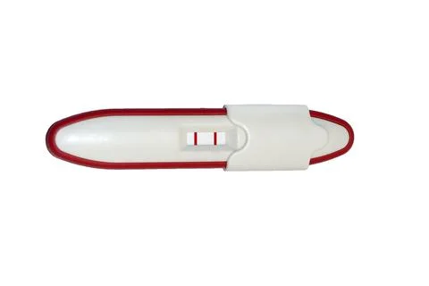 Positive pregnancy test result isolate on white background Stock Photos