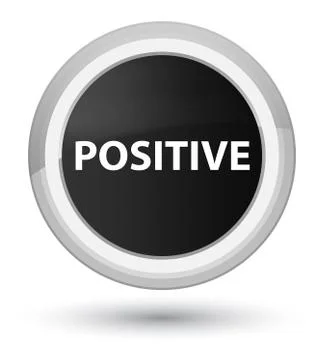 Positive prime black round button Stock Illustration