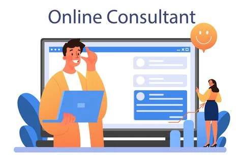 Positive public relations online service or platform. Successful brand Stock Illustration