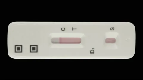Positive Rapid COVID-19 Test Stock Footage 166535555