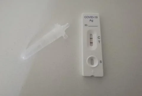 Positive rapid test Foto stock