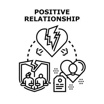 Positive relationship concept representing connection and trust Stock Illustration