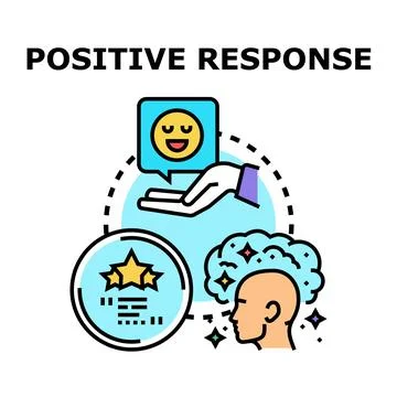 Positive response and customer feedback concept vector Stock Illustration