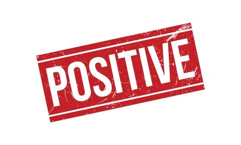 Positive Rubber Stamp Seal Vector Stock Illustration
