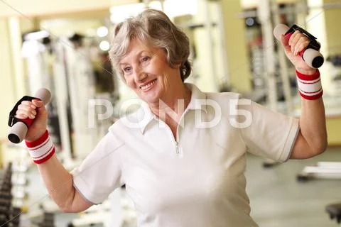 Positive senior woman living active life Stock Photos