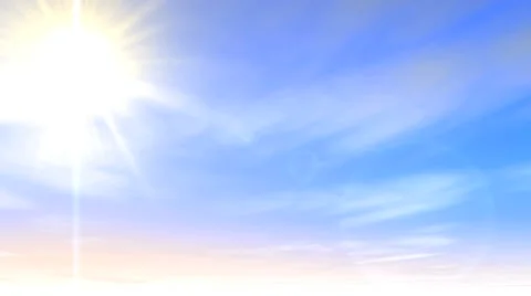 Positive Sky with Passing Clouds and Sun Video stock 40711888