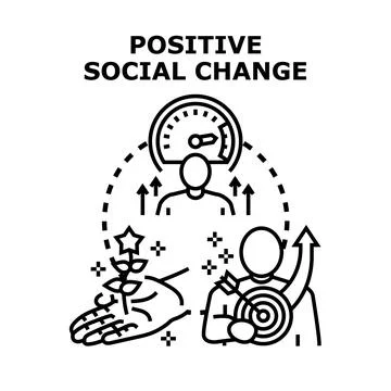 Positive social change developing societal improvement goals イラスト素材