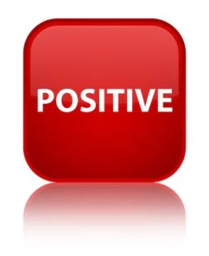 Positive special red square button Stock Illustration