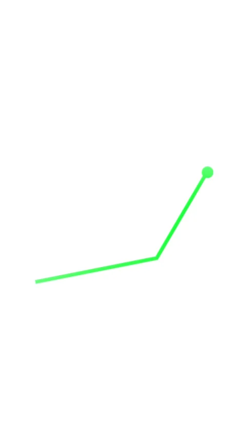 Positive statistics data visualization green line upward trend vertical vid.. Stock Footage 321627817