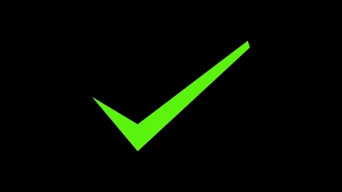 Positive Status Check Icon Animation with Smooth Reveal Effect Stock Footage 337016559