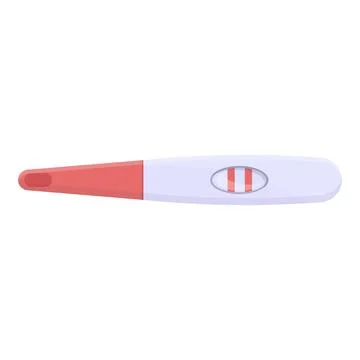 Positive test icon cartoon vector. Pregnancy test Stock Illustration