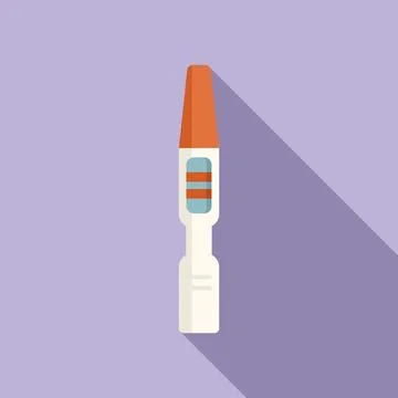 Positive test result icon flat vector. Medical lab Stock Illustration