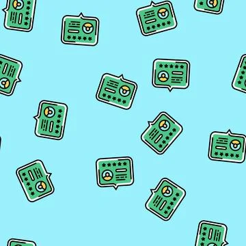Positive testimonial customer vector seamless pattern Stock Illustration