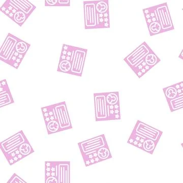 Positive testimonial glyph vector seamless pattern Stock Illustration