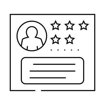 Positive testimonial line icon vector illustration 스톡 일러스트