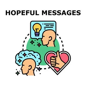 Positive thinking and creative idea communication concept Stock Illustration