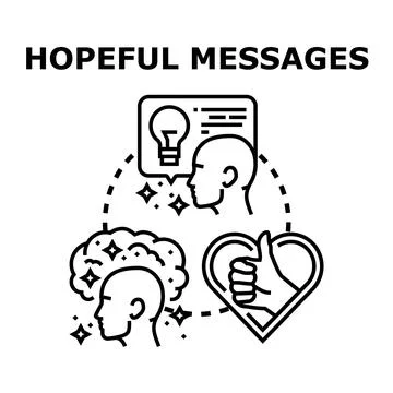 Positive thinking and creative idea communication concept Stock Illustration