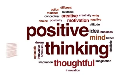 Positive thinking animated word cloud, t... | Stock Video | Pond5