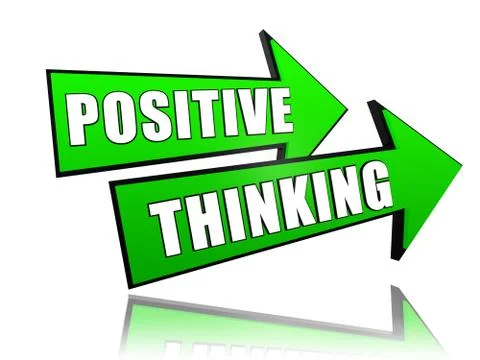 Positive thinking in arrows Stock Illustration