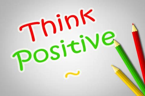 Positive thinking concept Stock Illustration