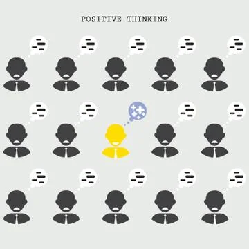 Positive thinking concept. Looking For Talent. Search for businessman. Stock Illustration