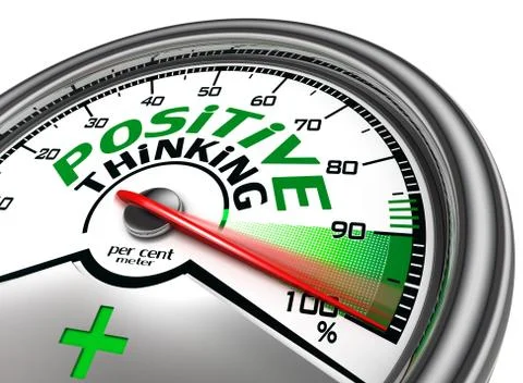 Positive thinking conceptual meter Stock Illustration