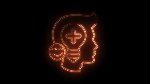 Positive thinking mindset concept featuring lightbulb person head profile a.. Stock Footage 312330485
