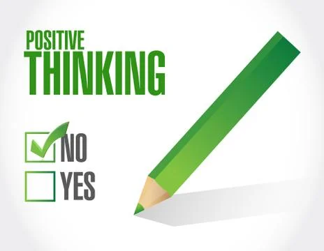 Positive thinking negative selection sign concept Stock Illustration